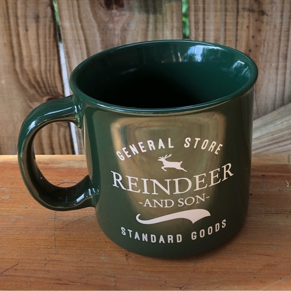 Tommy Bahama Reindeer & Son General Store Large Dark Green Coffee Mug 19oz - Picture 1 of 6